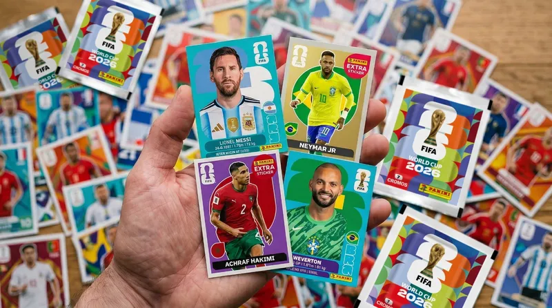 Figurinhas de craques de todas as seleções da Copa 2026